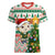 Personalised South Africa Rugby Christmas Women V Neck T Shirt Cute Springbok With Christmas Tree - Wonder Print Shop