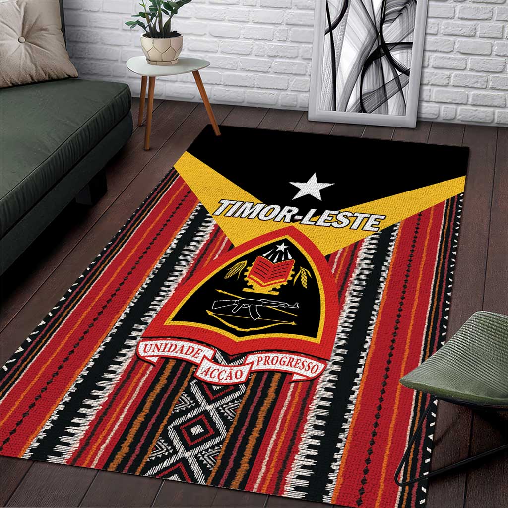 East Timor Area Rug Timor-Leste Tais Pattern - Wonder Print Shop