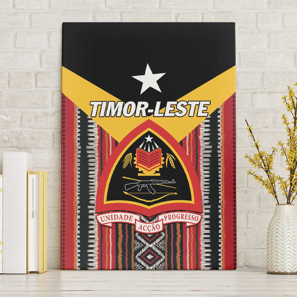 East Timor Canvas Wall Art Timor-Leste Tais Pattern - Wonder Print Shop