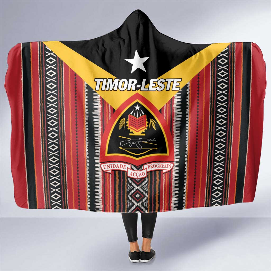 East Timor Hooded Blanket Timor-Leste Tais Pattern