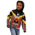 Personalized East Timor Kid Hoodie Timor-Leste Tais Pattern - Wonder Print Shop