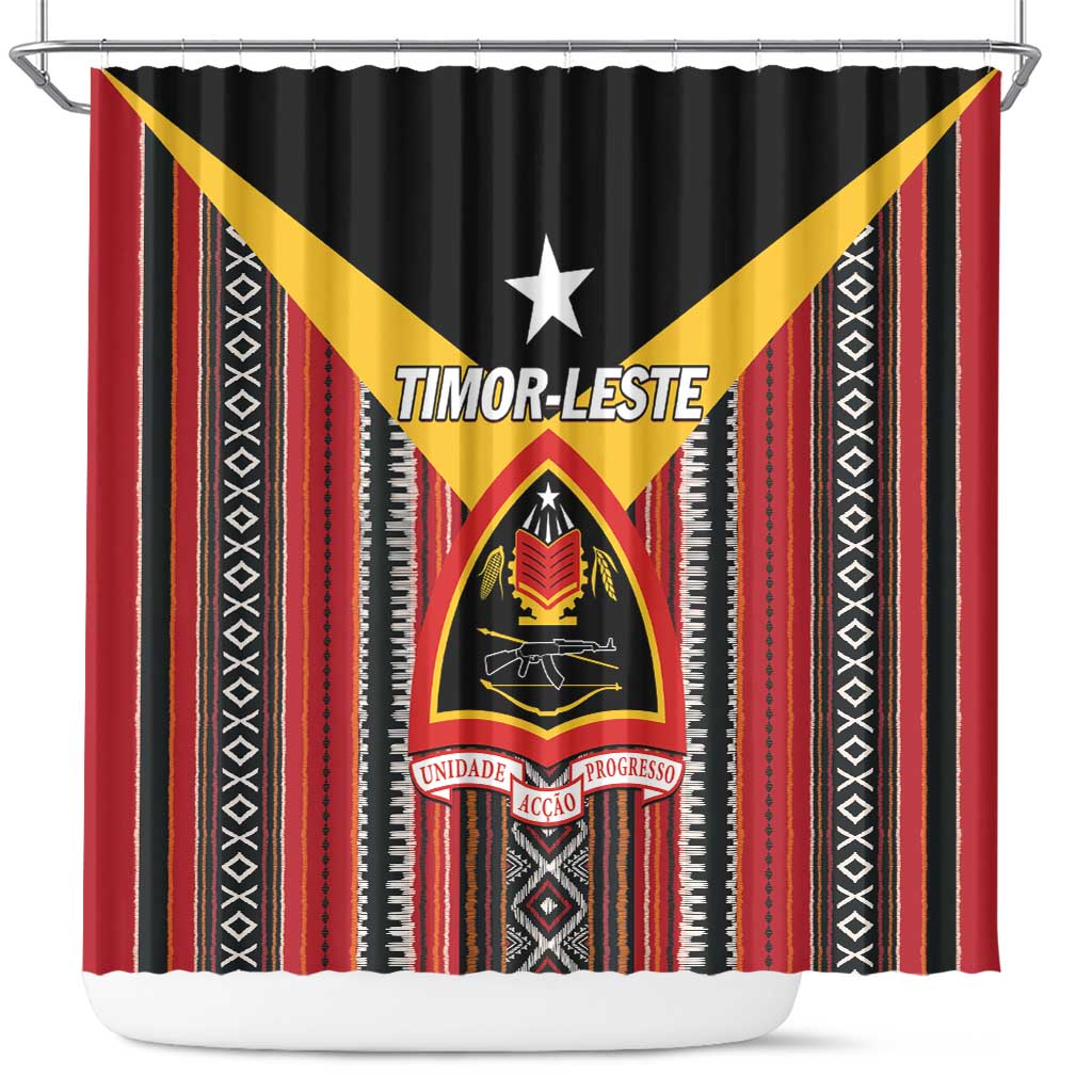 East Timor Shower Curtain Timor-Leste Tais Pattern