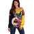 Personalized Timor-Leste Off Shoulder Sweater Timor Imperial Pigeon Hibiscus - Wonder Print Shop