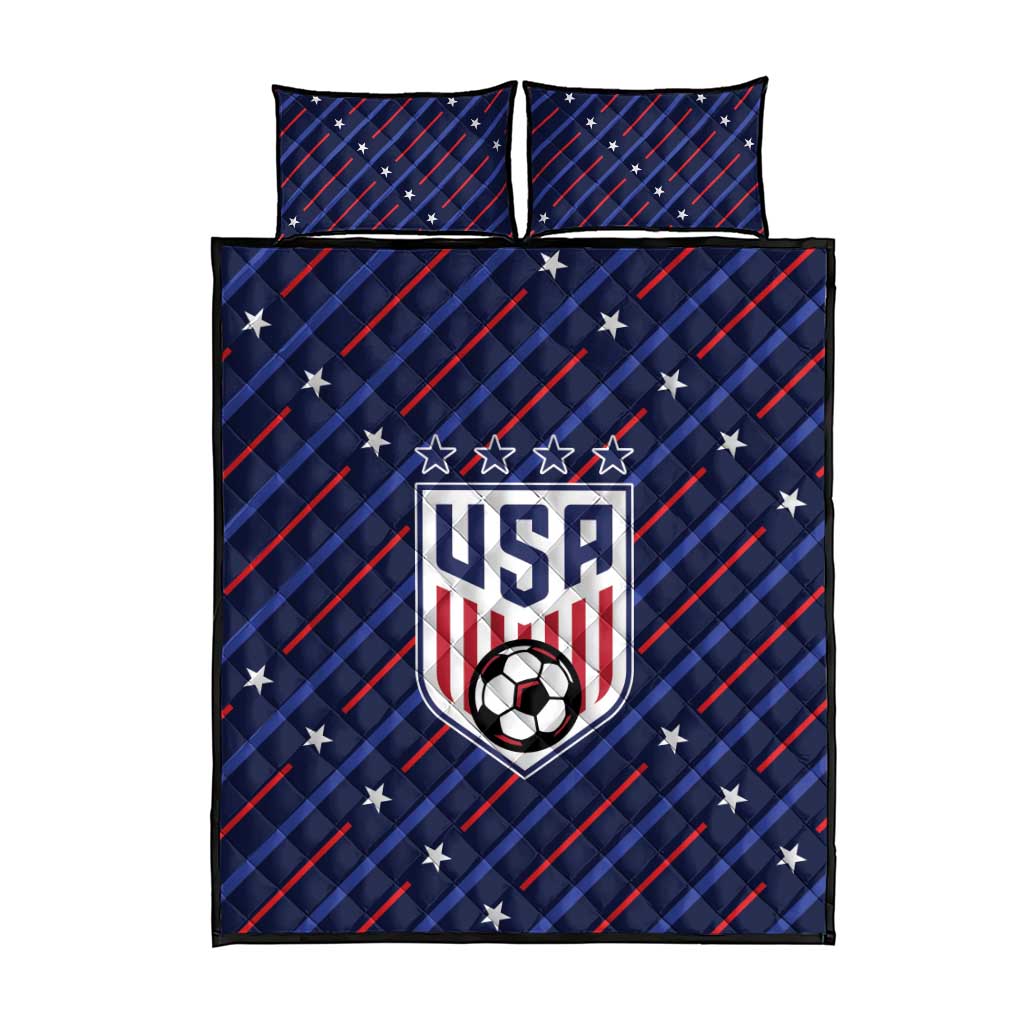 Soccer USA 2026 Quilt Bed Set Stronger Together We Are One Nation - Wonder Print Shop