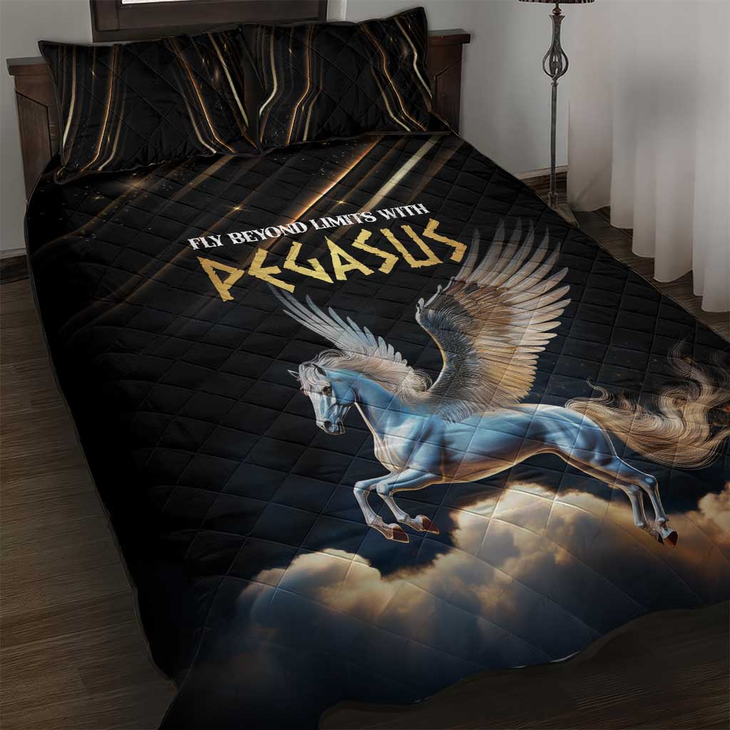 Fly Beyond Limits With Pegasus Quilt Bed Set - Wonder Print Shop