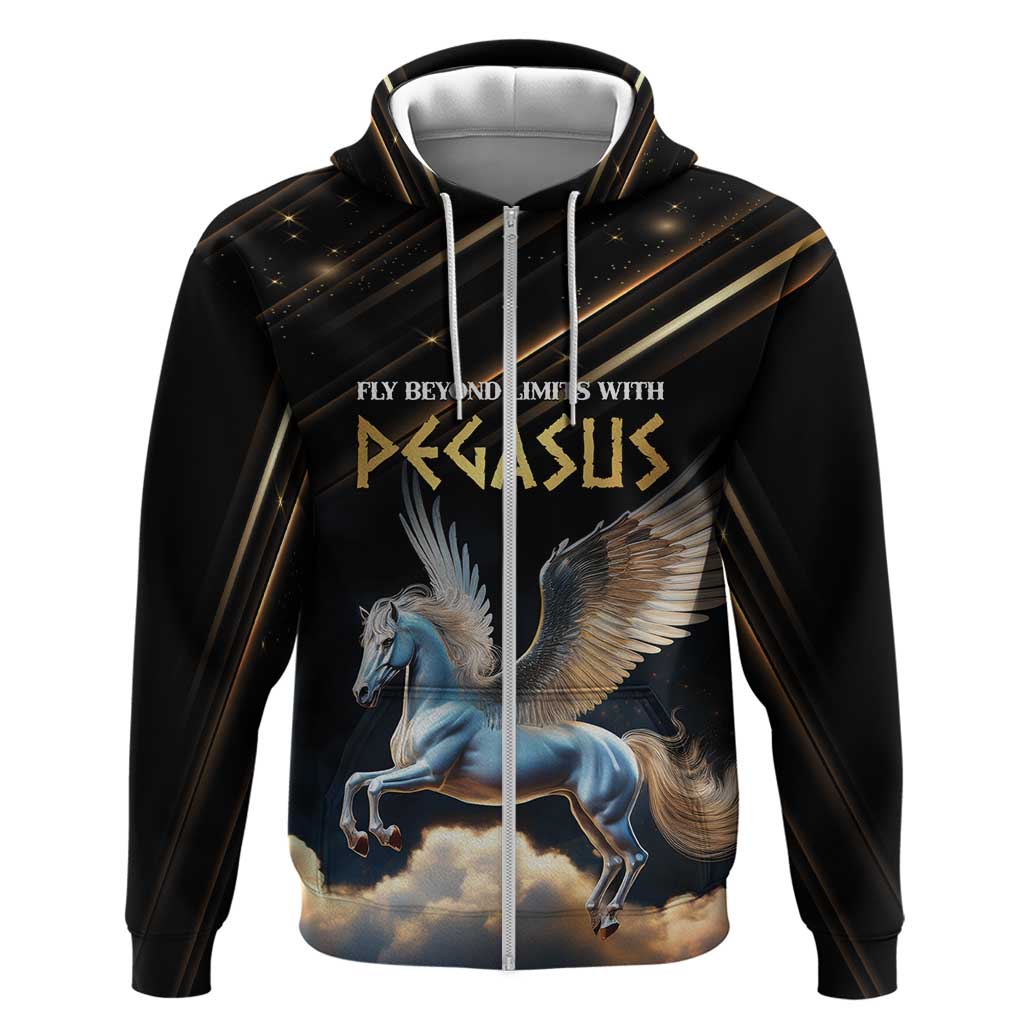 Personalized Fly Beyond Limits With Pegasus Zip Hoodie - Wonder Print Shop