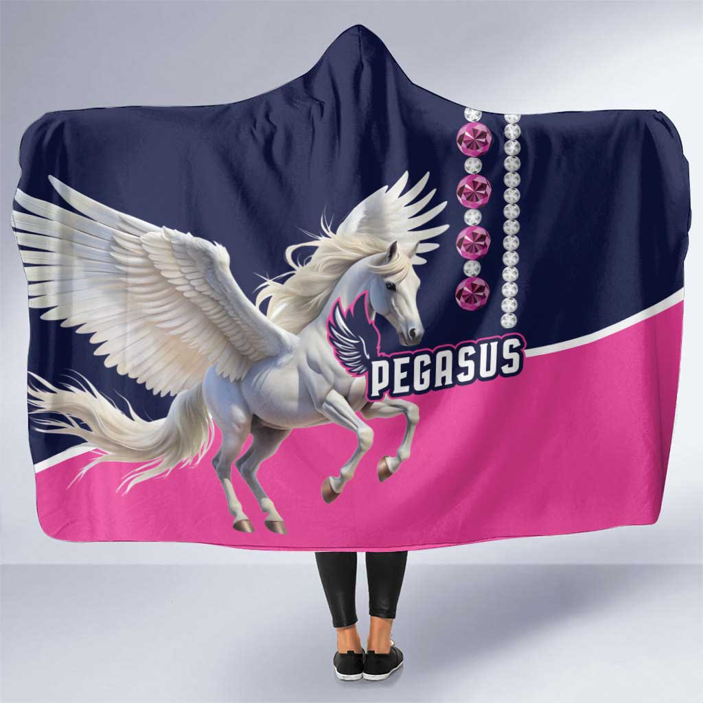 Pegasus Horse Racing Hooded Blanket Diamond Luxury Style - Wonder Print Shop