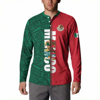 Mexico Flag Day Button Sweatshirt Dia de la Bandera