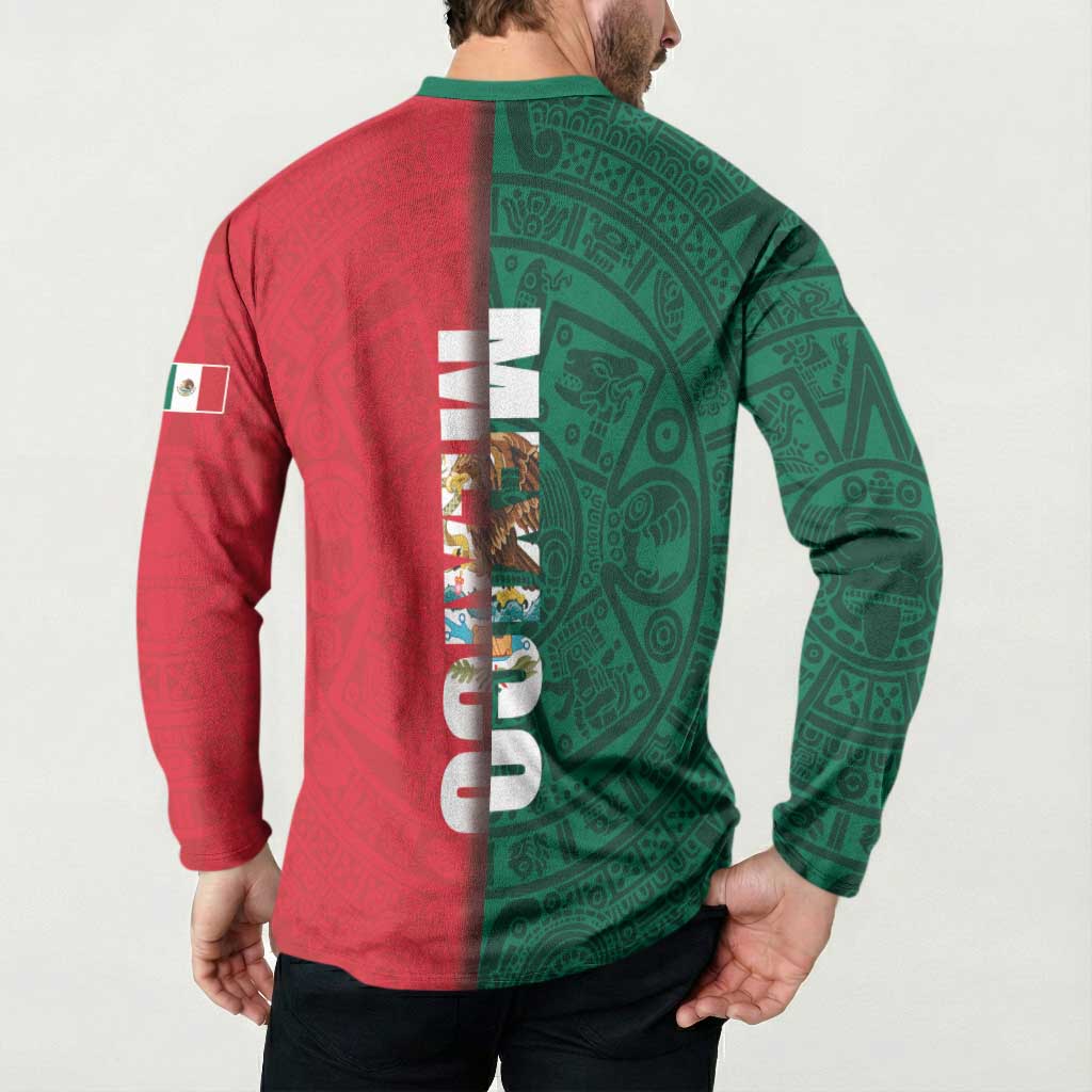Mexico Flag Day Button Sweatshirt Dia de la Bandera
