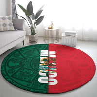 Mexico Flag Day Round Carpet Dia de la Bandera