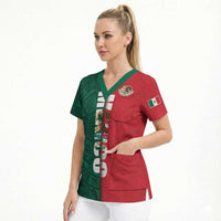 Mexico Flag Day Scrub Top Dia de la Bandera