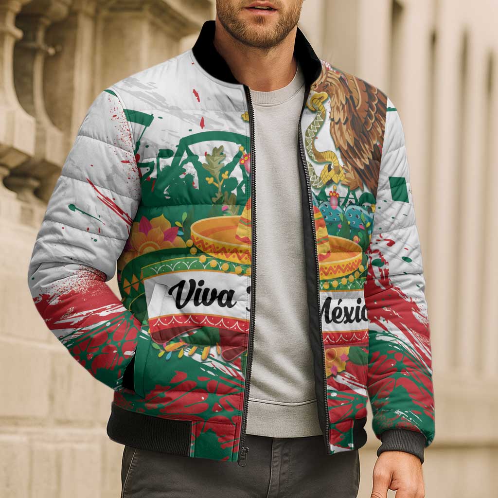 Viva Mexico Bomber Puffer Jacket Grunge Style