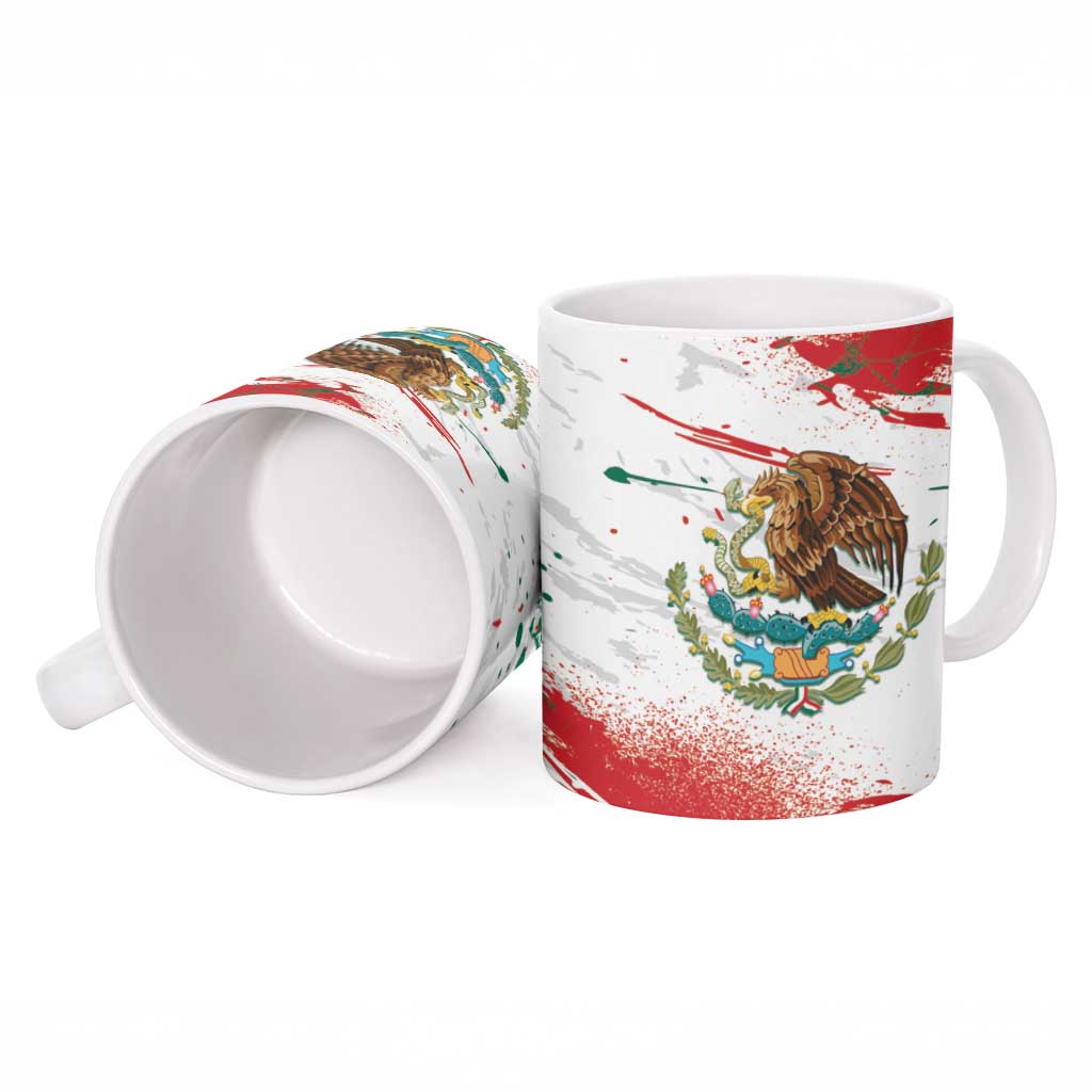 Viva Mexico Ceramic Mug Grunge Style