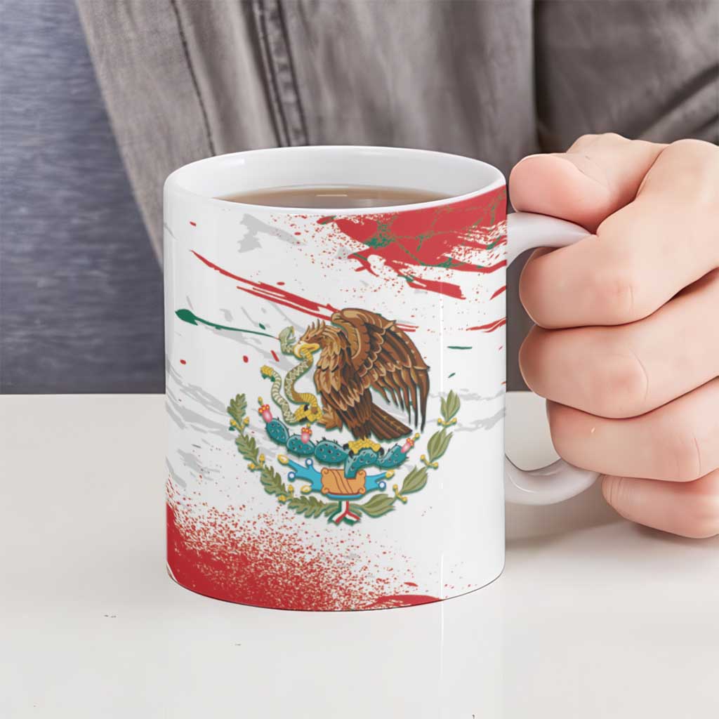 Viva Mexico Ceramic Mug Grunge Style
