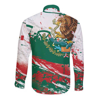 Viva Mexico Long Sleeve Button Shirt Grunge Style