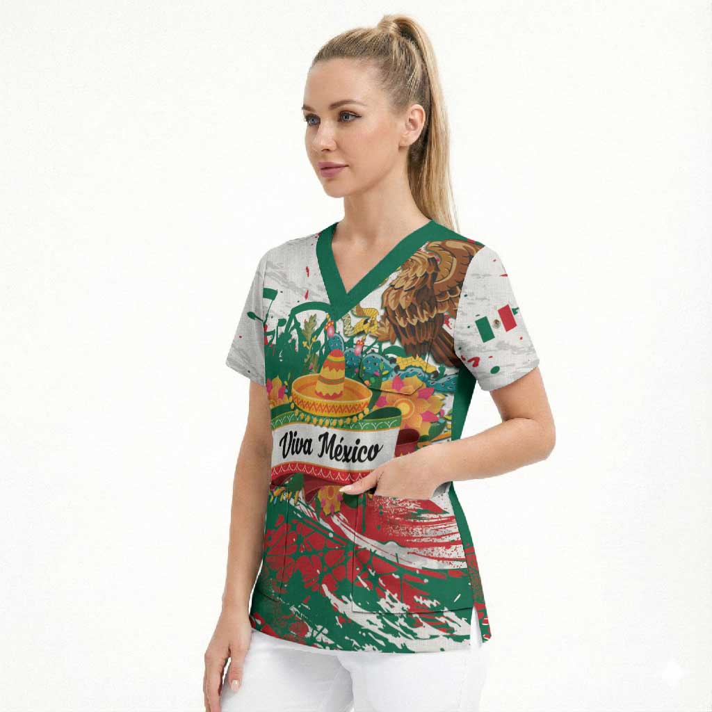 Viva Mexico Scrub Top Grunge Style