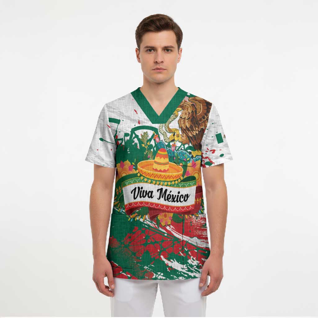 Viva Mexico Scrub Top Grunge Style