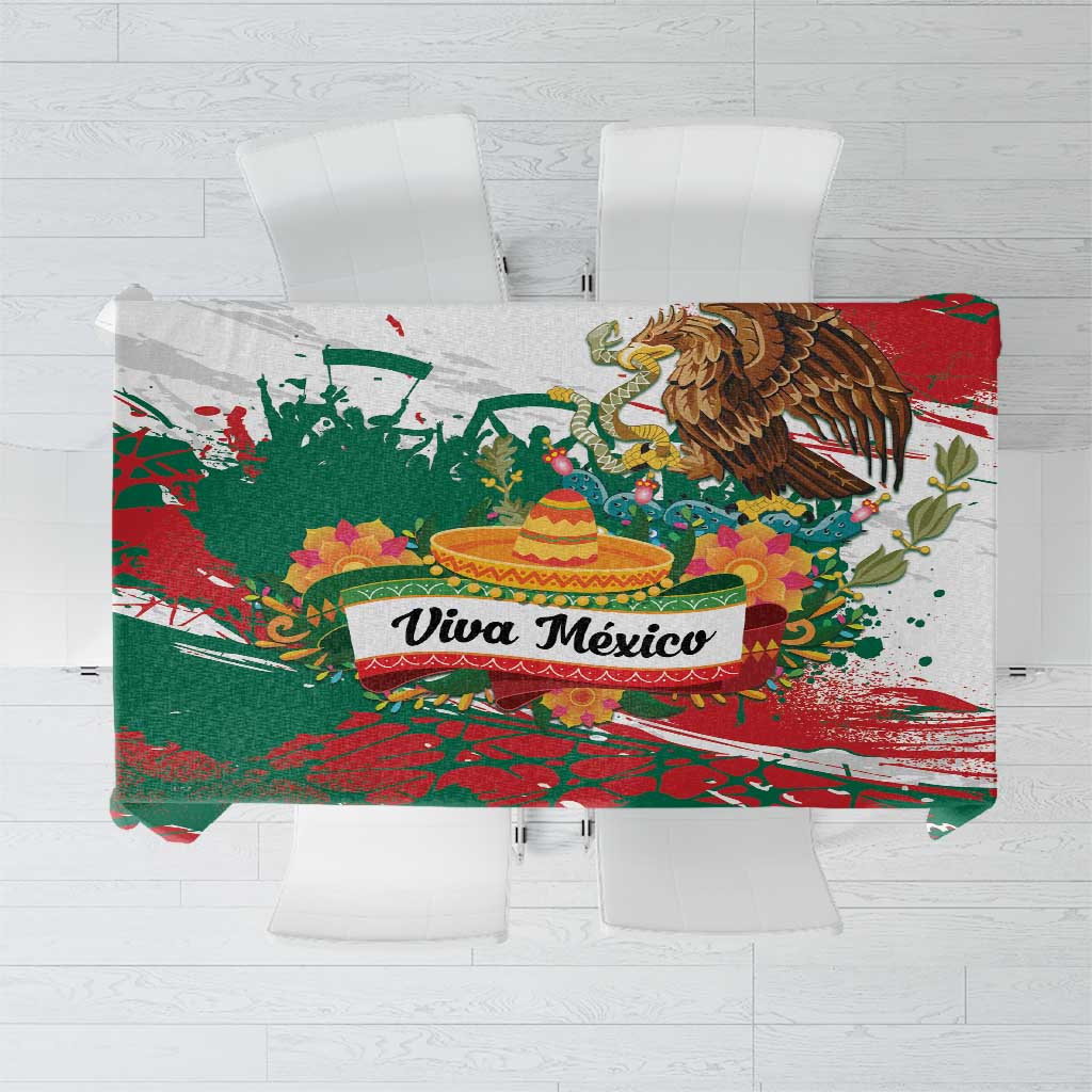 Viva Mexico Tablecloth Grunge Style