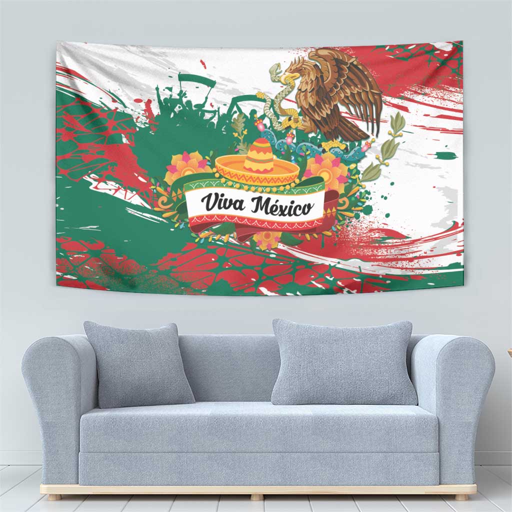 Viva Mexico Tapestry Grunge Style