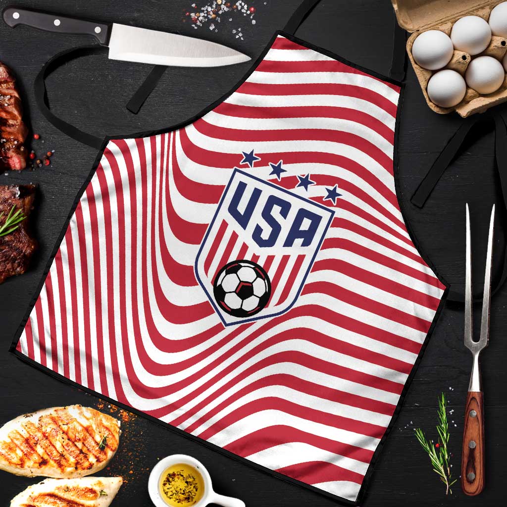 Soccer 2026 USA Apron Wave Flag Stylized