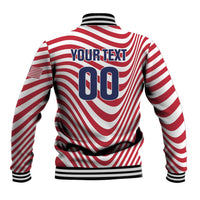 Custom Soccer 2026 USA Baseball Jacket Wave Flag Stylized