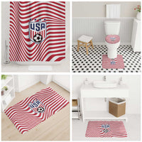 Soccer 2026 USA Bathroom Set Wave Flag Stylized