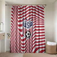 Soccer 2026 USA Bathroom Set Wave Flag Stylized