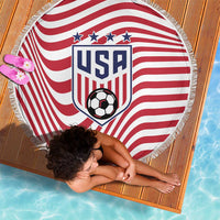 Soccer 2026 USA Beach Blanket Wave Flag Stylized