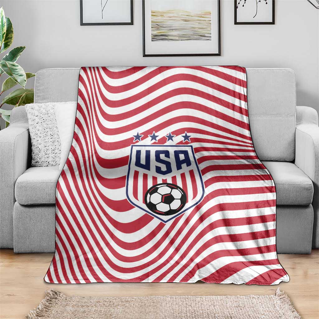 Soccer 2026 USA Blanket Wave Flag Stylized