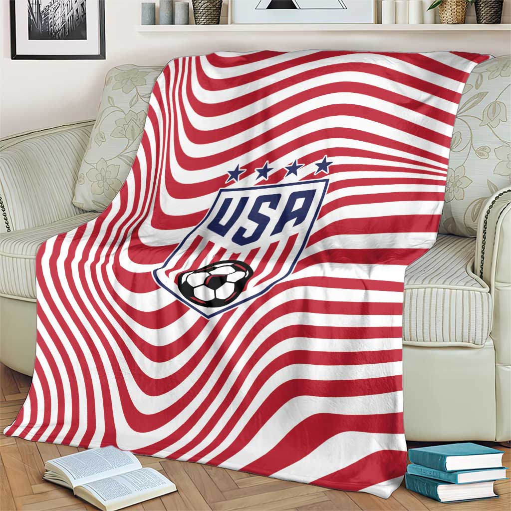 Soccer 2026 USA Blanket Wave Flag Stylized