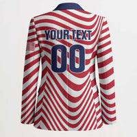 Custom Soccer 2026 USA Blazer Wave Flag Stylized