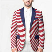Custom Soccer 2026 USA Blazer Wave Flag Stylized