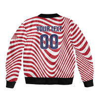 Custom Soccer 2026 USA Bomber Jacket Wave Flag Stylized