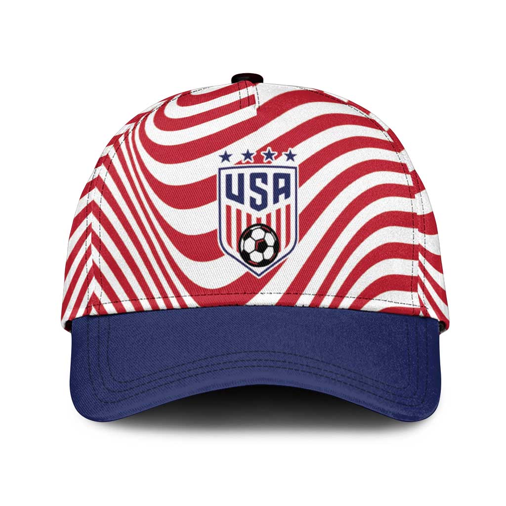 Soccer 2026 USA Classic Cap Wave Flag Stylized