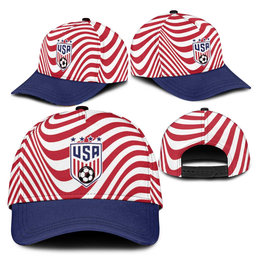 Soccer 2026 USA Classic Cap Wave Flag Stylized
