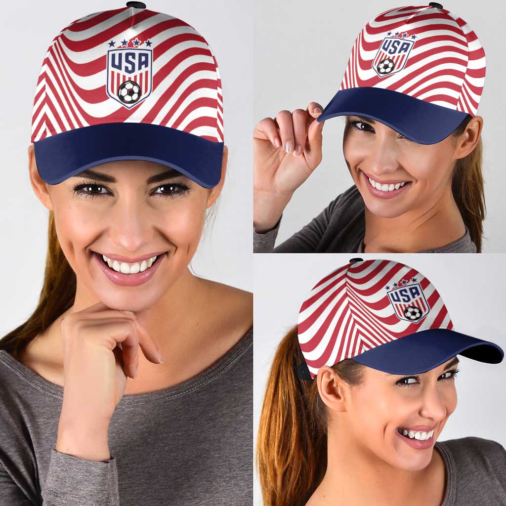Soccer 2026 USA Classic Cap Wave Flag Stylized