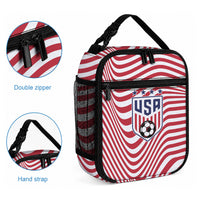 Soccer 2026 USA Lunch Bag Wave Flag Stylized