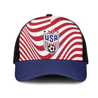 Soccer 2026 USA Mesh Trucker Cap Wave Flag Stylized