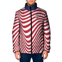 Custom Soccer 2026 USA Padded Jacket Wave Flag Stylized