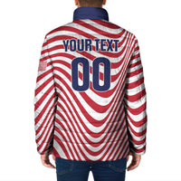 Custom Soccer 2026 USA Padded Jacket Wave Flag Stylized