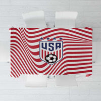 Soccer 2026 USA Tablecloth Wave Flag Stylized