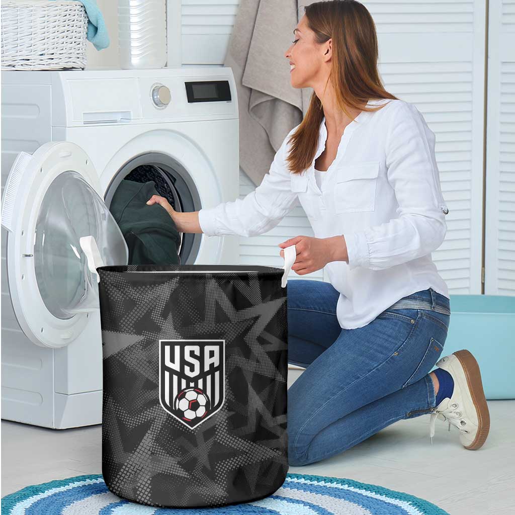 Soccer 2026 USA Laundry Basket Black Stars Version