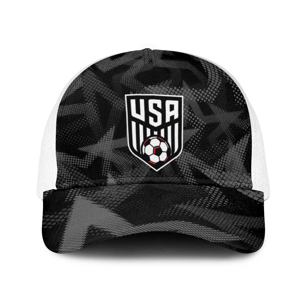 Soccer 2026 USA Baseball Net Cap Black Stars Version
