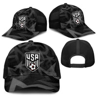 Soccer 2026 USA Baseball Net Cap Black Stars Version
