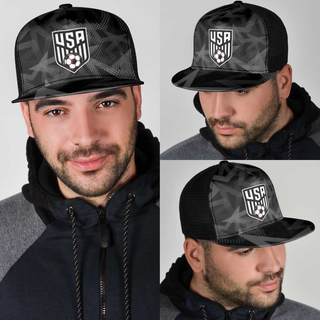 Soccer 2026 USA Mesh Trucker Cap Black Stars Version