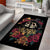 Sugar Skull Couple Valentine Area Rug Roses Romantic Love