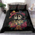 Sugar Skull Couple Valentine Bedding Set Roses Romantic Love