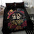 Sugar Skull Couple Valentine Bedding Set Roses Romantic Love