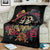 Sugar Skull Couple Valentine Blanket Roses Romantic Love