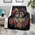 Sugar Skull Couple Valentine Blanket Roses Romantic Love